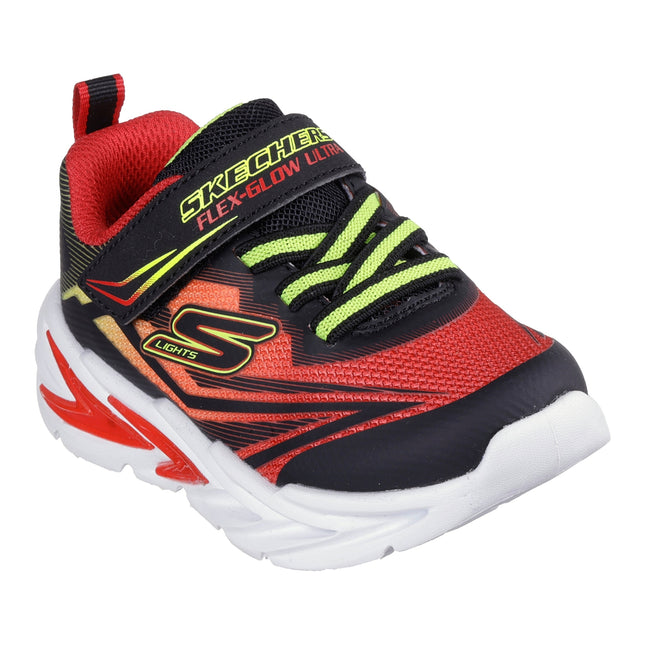 Skechers S-Lights: Flex-Glow Ultra Black Red