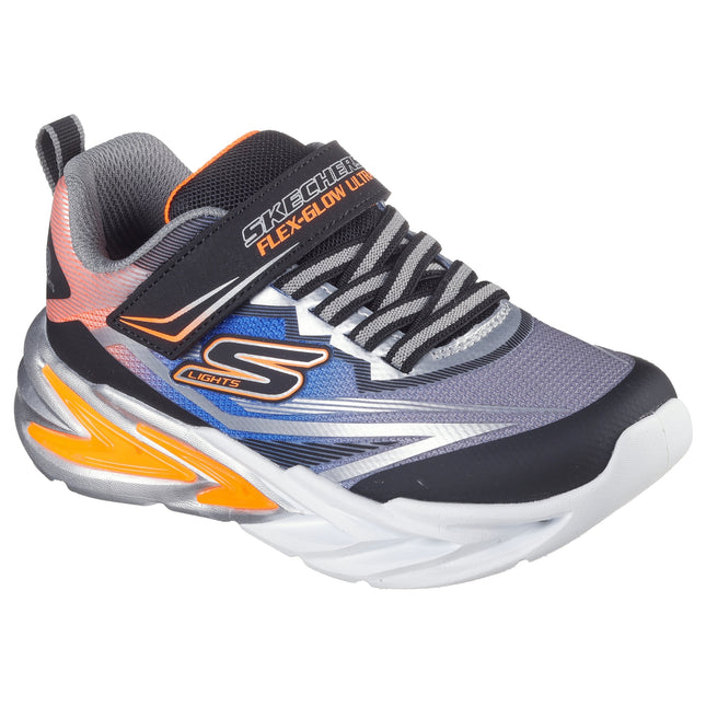 Skechers S-Lights: Flex-Glow Ultra Black Silver