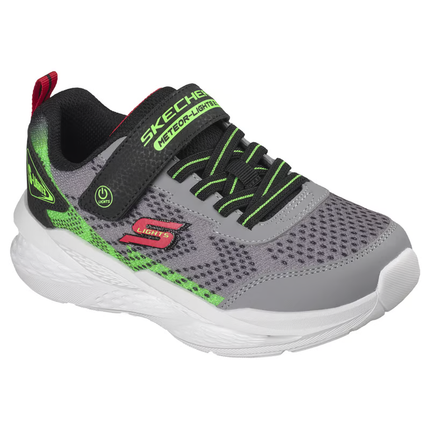 Skechers Meteor - Lights 2.0 401490L GYBK Boys Light Up Trainers