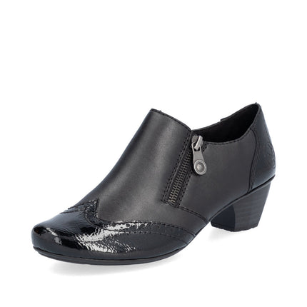 Rieker 41757-00 Ladies Black Heeled Shoes