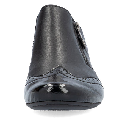 Rieker 41757-00 Ladies Black Heeled Shoes