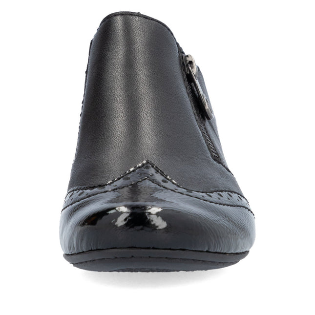 Rieker 41757-00 Ladies Black Heeled Shoes