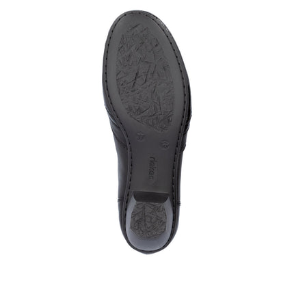 Rieker 41757-00 Ladies Black Heeled Shoes