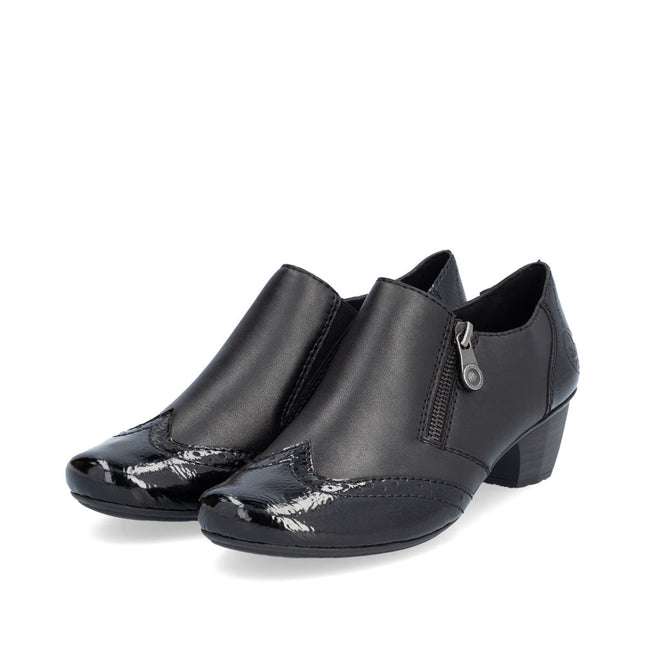 Rieker 41757-00 Ladies Black Heeled Shoes