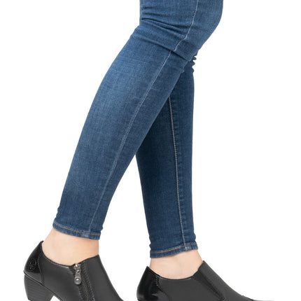 Rieker 41757-00 Ladies Black Heeled Shoes