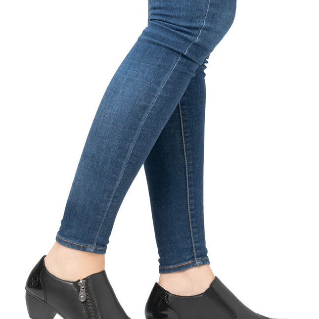 Rieker 41757-00 Ladies Black Heeled Shoes