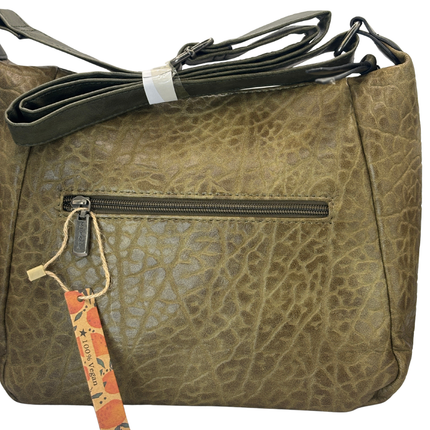 Concept Textured Bag with Strap Olive Green