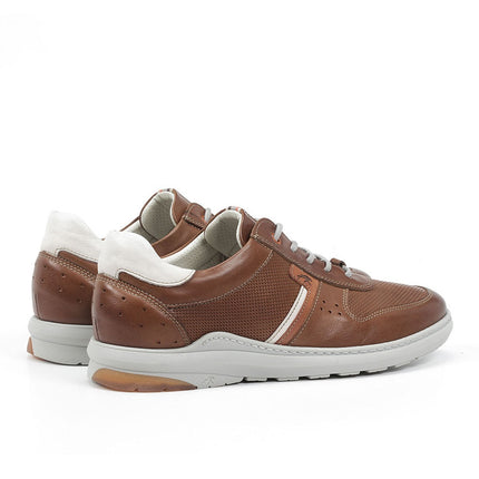 Fluchos Jack F1162 Marrón Claro Men’s Leather Casual Shoes – Lightweight Comfort, Flexible Sole, Premium Everyday Style (Light Brown)