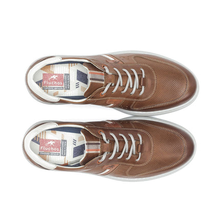 Fluchos Jack F1162 Marrón Claro Men’s Leather Casual Shoes – Lightweight Comfort, Flexible Sole, Premium Everyday Style (Light Brown)