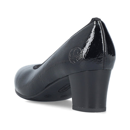 Rieker 44650-02 Black Patent Heel