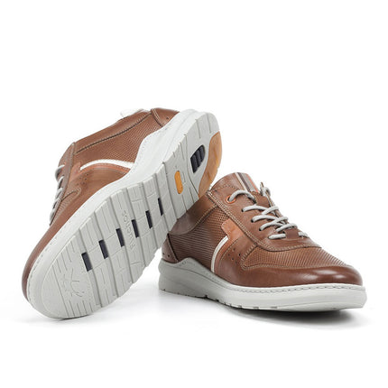 Fluchos Jack F1162 Marrón Claro Men’s Leather Casual Shoes – Lightweight Comfort, Flexible Sole, Premium Everyday Style (Light Brown)