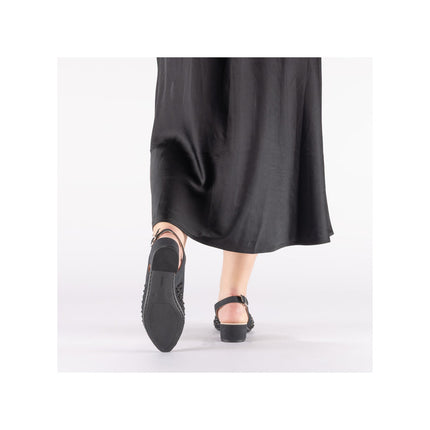 Rieker 47074-14 Blue Ladies Low Heeled Sling Back Closed Toe Sandals