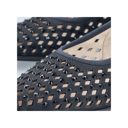 Rieker 47074-14 Blue Ladies Low Heeled Sling Back Closed Toe Sandals