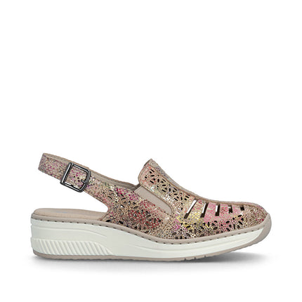 Rieker 48763-90 Beige/Multi Ladies Everyday Sandals