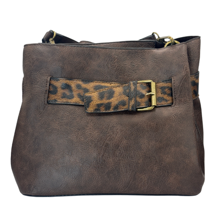 Concept Animal Print Crossbody Brown
