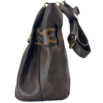 Concept Animal Print Crossbody Brown