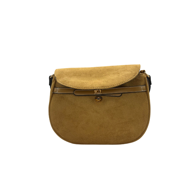 Concept Suede Effect Cross Body Tan Handbags
