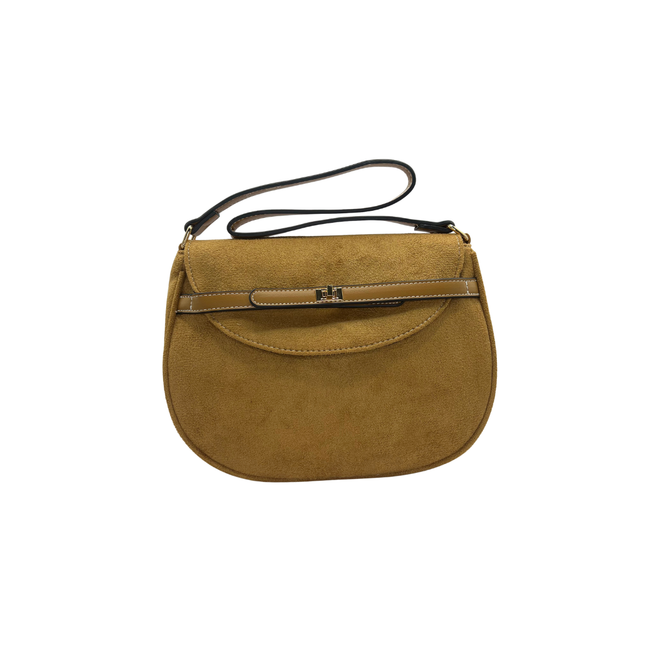 Concept Suede Effect Cross Body Tan Handbags