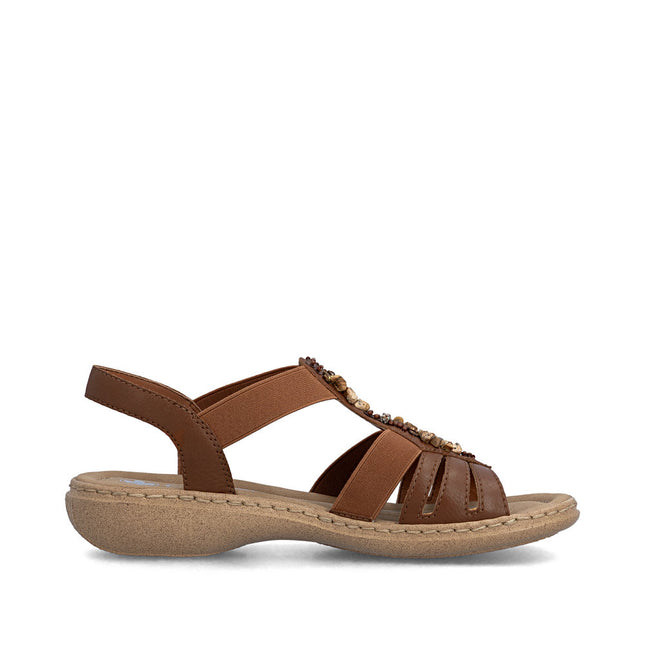 Rieker 61850-24 Brown Ladies Sandals