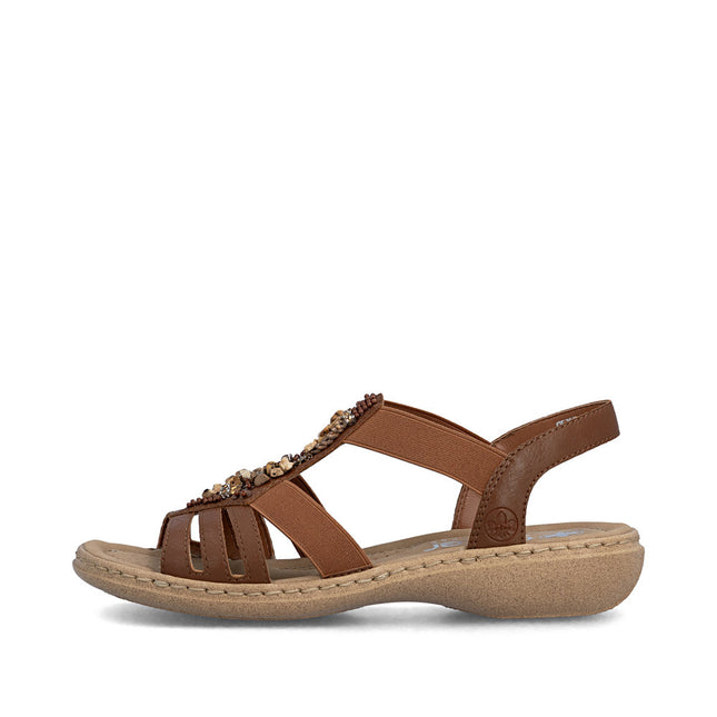 Rieker 61850-24 Brown Ladies Sandals