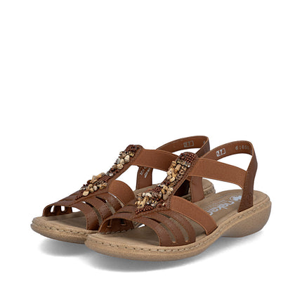 Rieker 61850-24 Brown Ladies Sandals