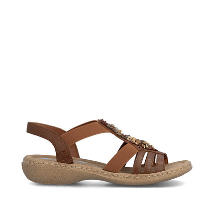Rieker 61850-24 Brown Ladies Sandals