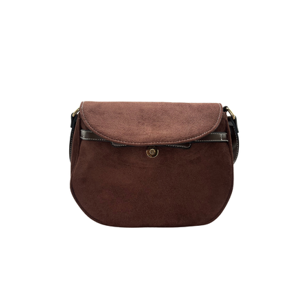 Concept Suede Effect Cross Body Brown Handbags