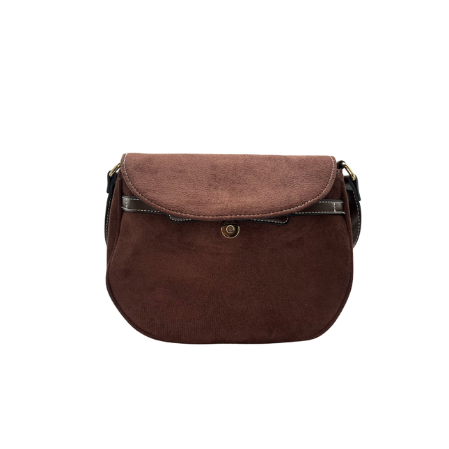 Concept Suede Effect Cross Body Brown Handbags