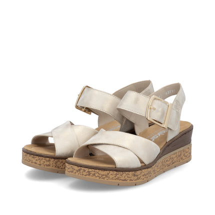 Rieker 63795-60 Beige Dressy Sandals