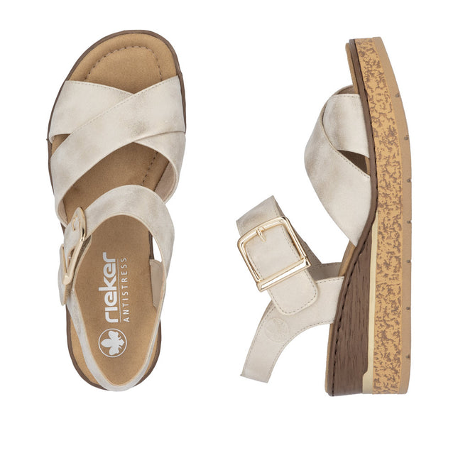 Rieker 63795-60 Beige Dressy Sandals