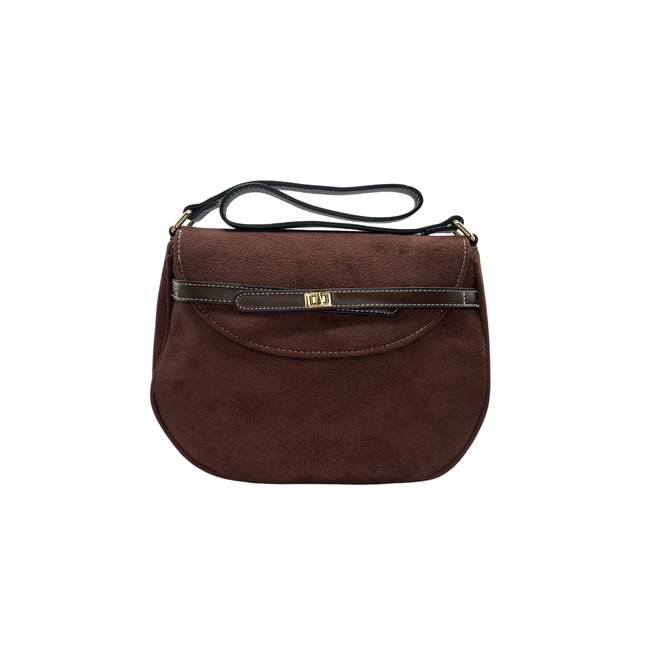 Concept Suede Effect Cross Body Brown Handbags