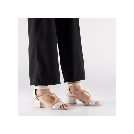 Rieker 64654-60 Gold Ladies Smart Heeled Open Toe Sandals