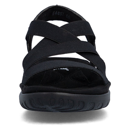 Rieker 64857-00 Black Ladies Everyday Sandals