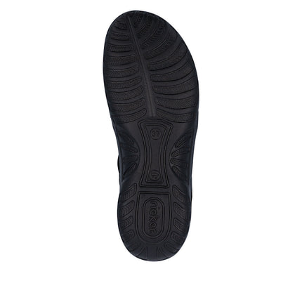 Rieker 64857-00 Black Ladies Everyday Sandals