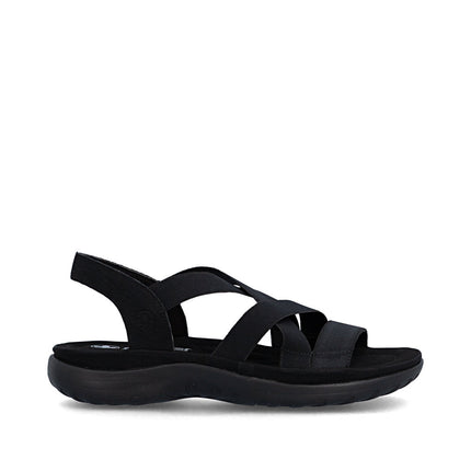 Rieker 64857-00 Black Ladies Everyday Sandals