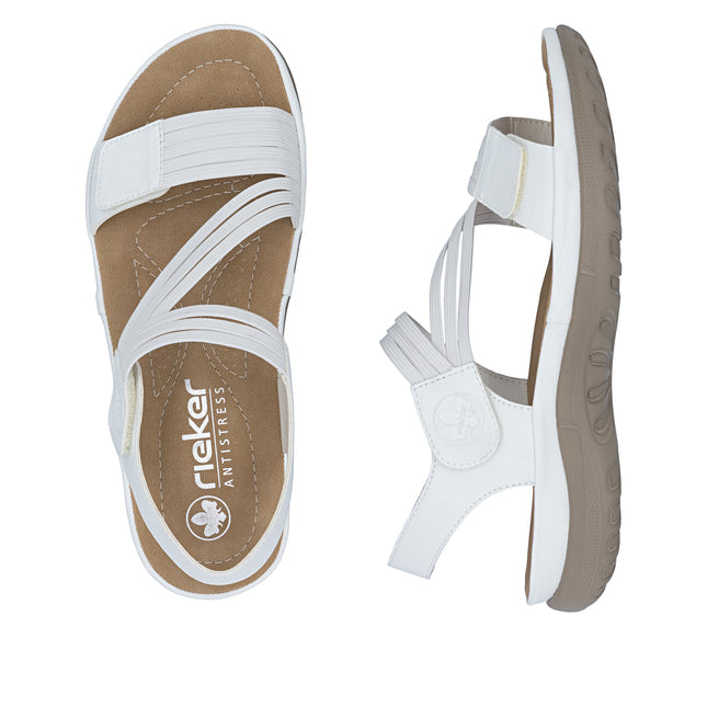 Rieker 64870-81 White Ladies Everyday Sandals