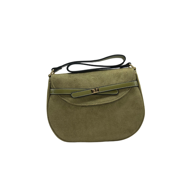 Concept Suede Effect Cross Body Olive Handbags