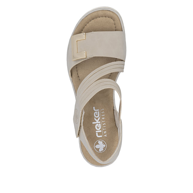 Rieker 67410-62 Beige Ladies Everyday Sandals
