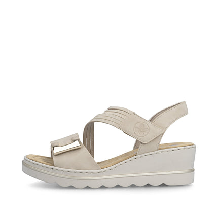 Rieker 67410-62 Beige Ladies Everyday Sandals