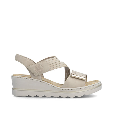 Rieker 67410-62 Beige Ladies Everyday Sandals