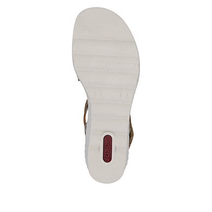 Rieker 67410-90 Beige Ladies Everyday Sandals