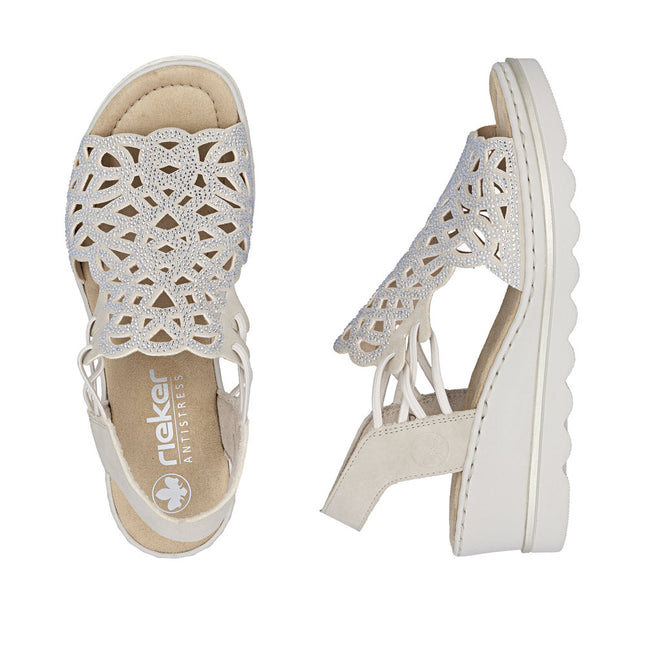 Rieker 67465-62 Silver Ladies Everyday Sandals