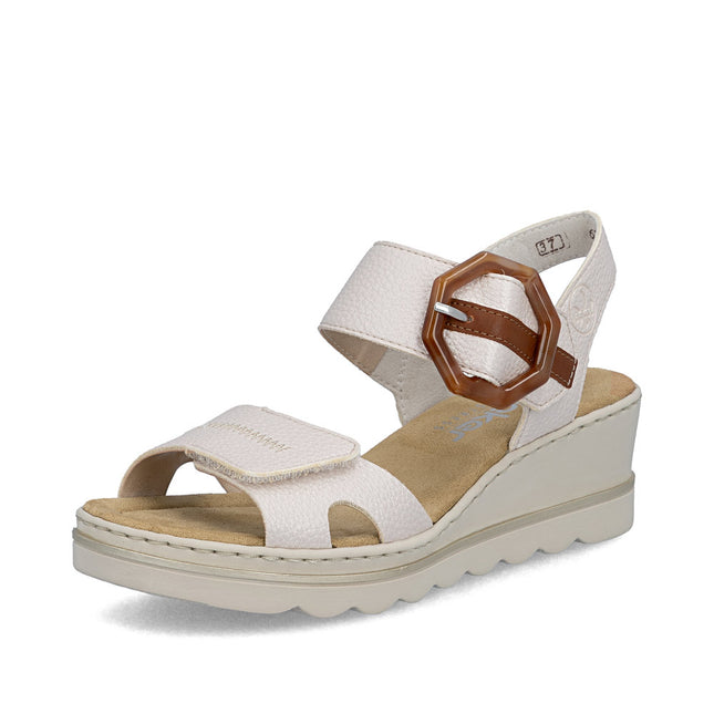 Rieker 67476-91 White Ladies Everyday Sandals