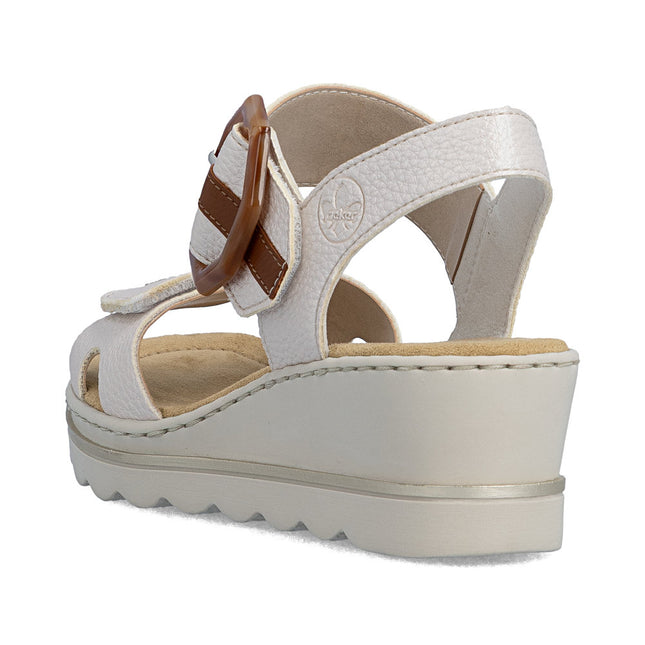 Rieker 67476-91 White Ladies Everyday Sandals
