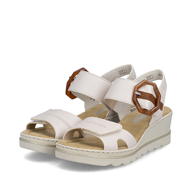 Rieker 67476-91 White Ladies Everyday Sandals