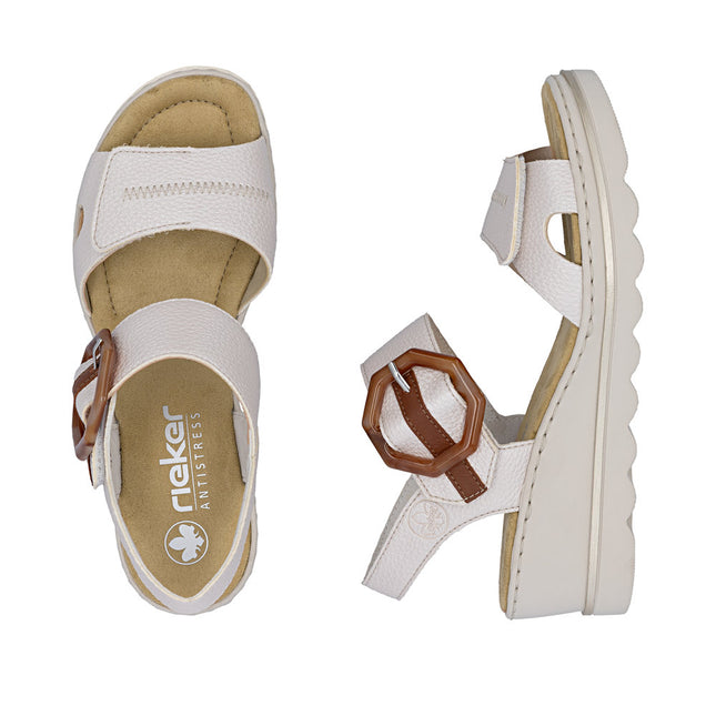Rieker 67476-91 White Ladies Everyday Sandals