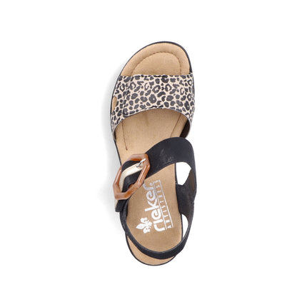 Rieker 68176-00 Leopard Print / Black