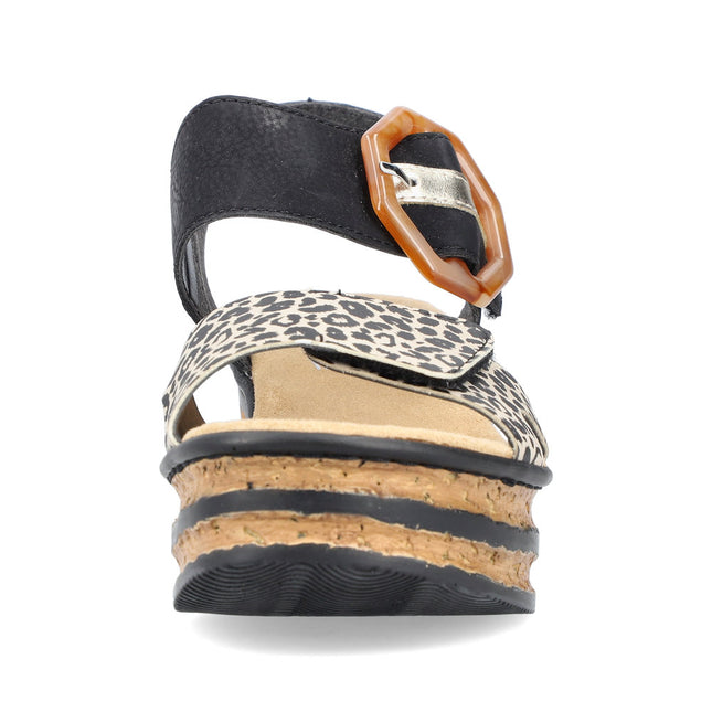 Rieker 68176-00 Leopard Print/Black
