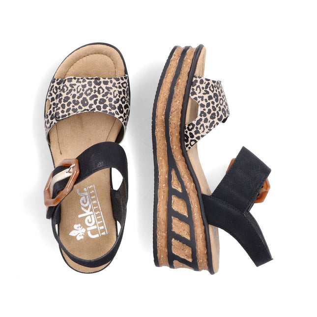 Rieker 68176-00 Leopard Print/Black