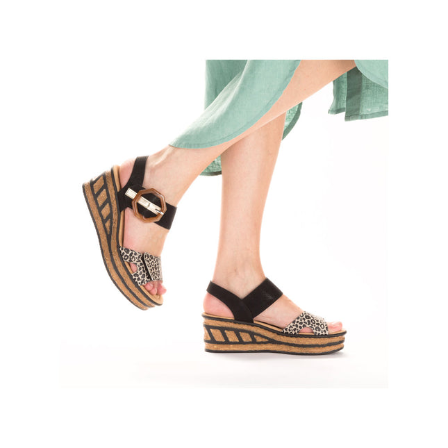 Rieker 68176-00 Leopard Print/Black